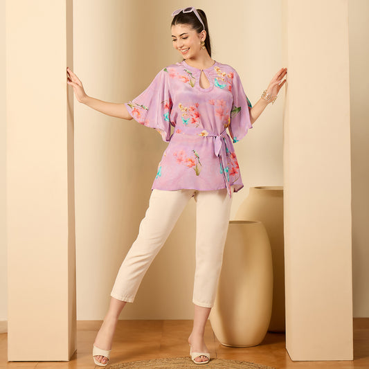 Lilac Floral Butterfly Top