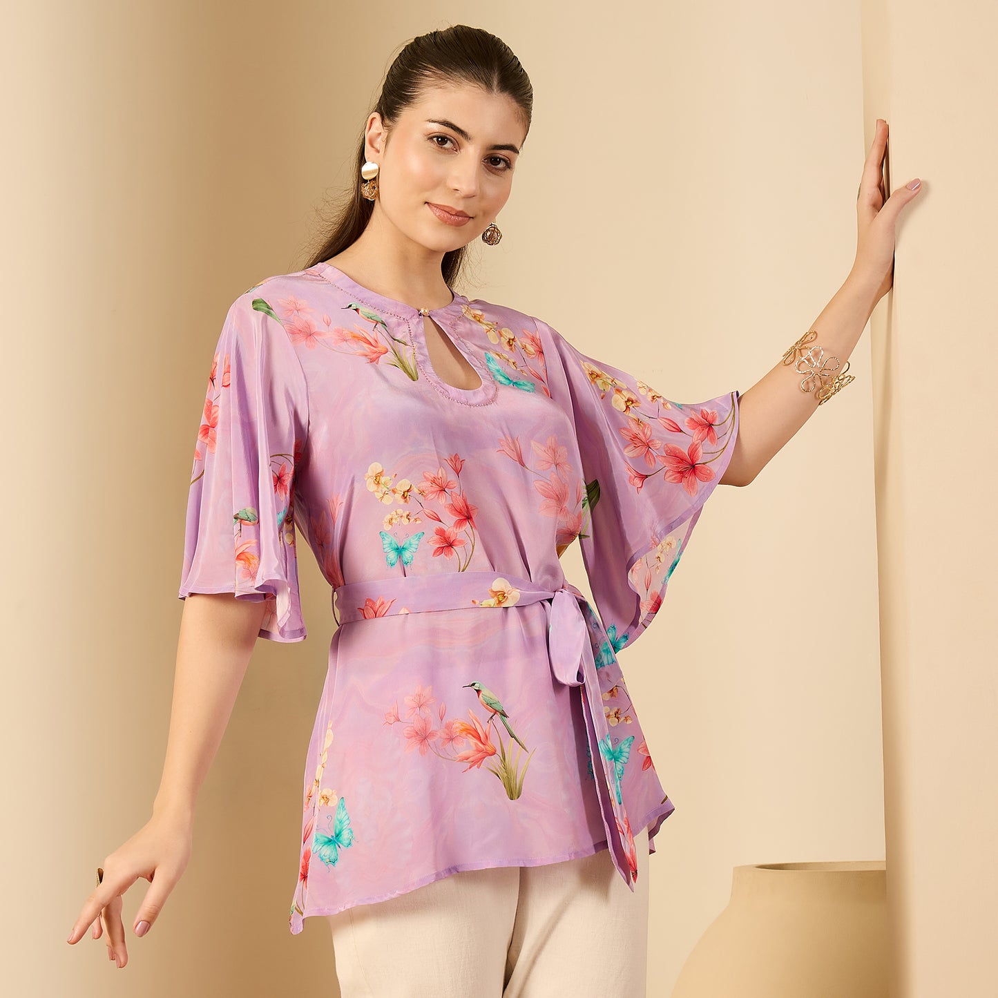 Lilac Floral Butterfly Top