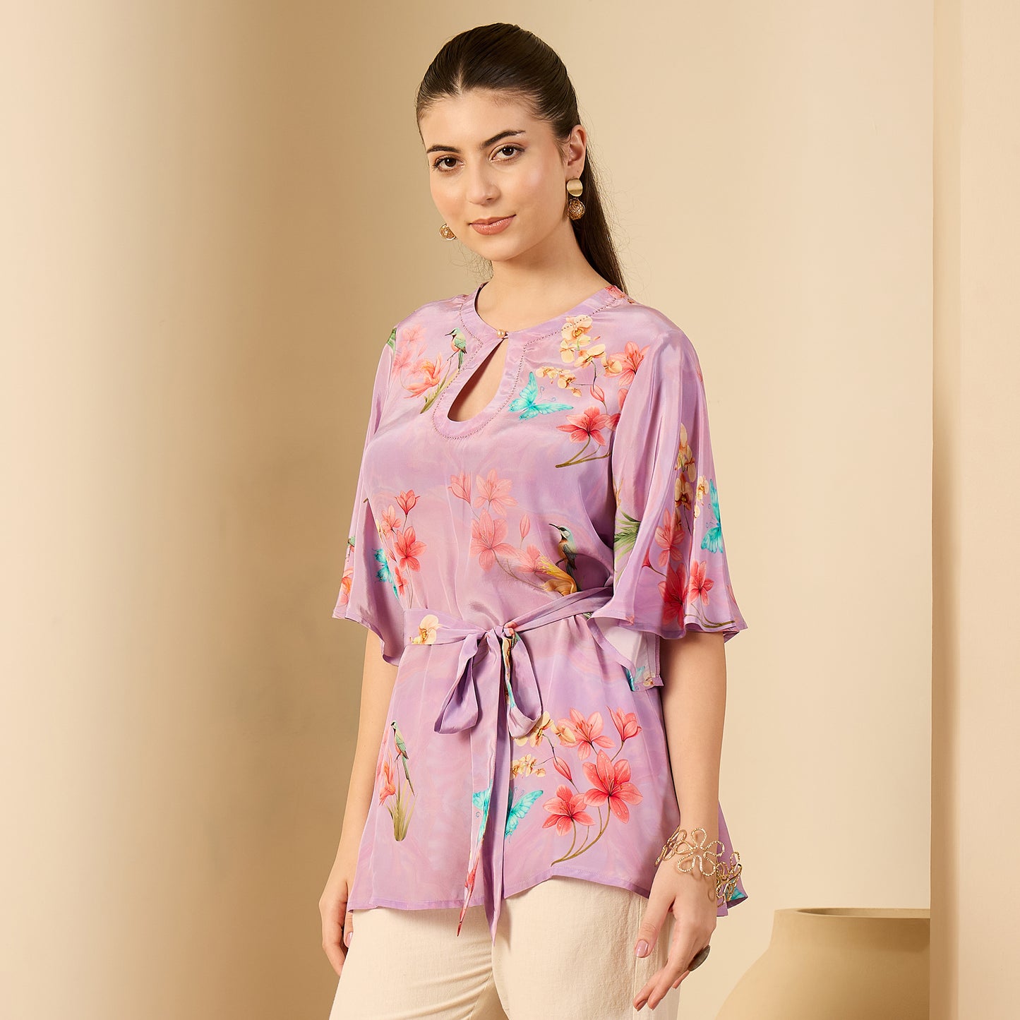 Lilac Floral Butterfly Top