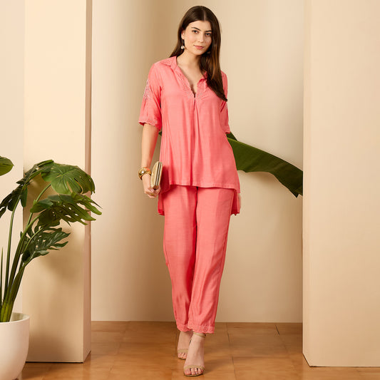 Mellow Rose Laced Top