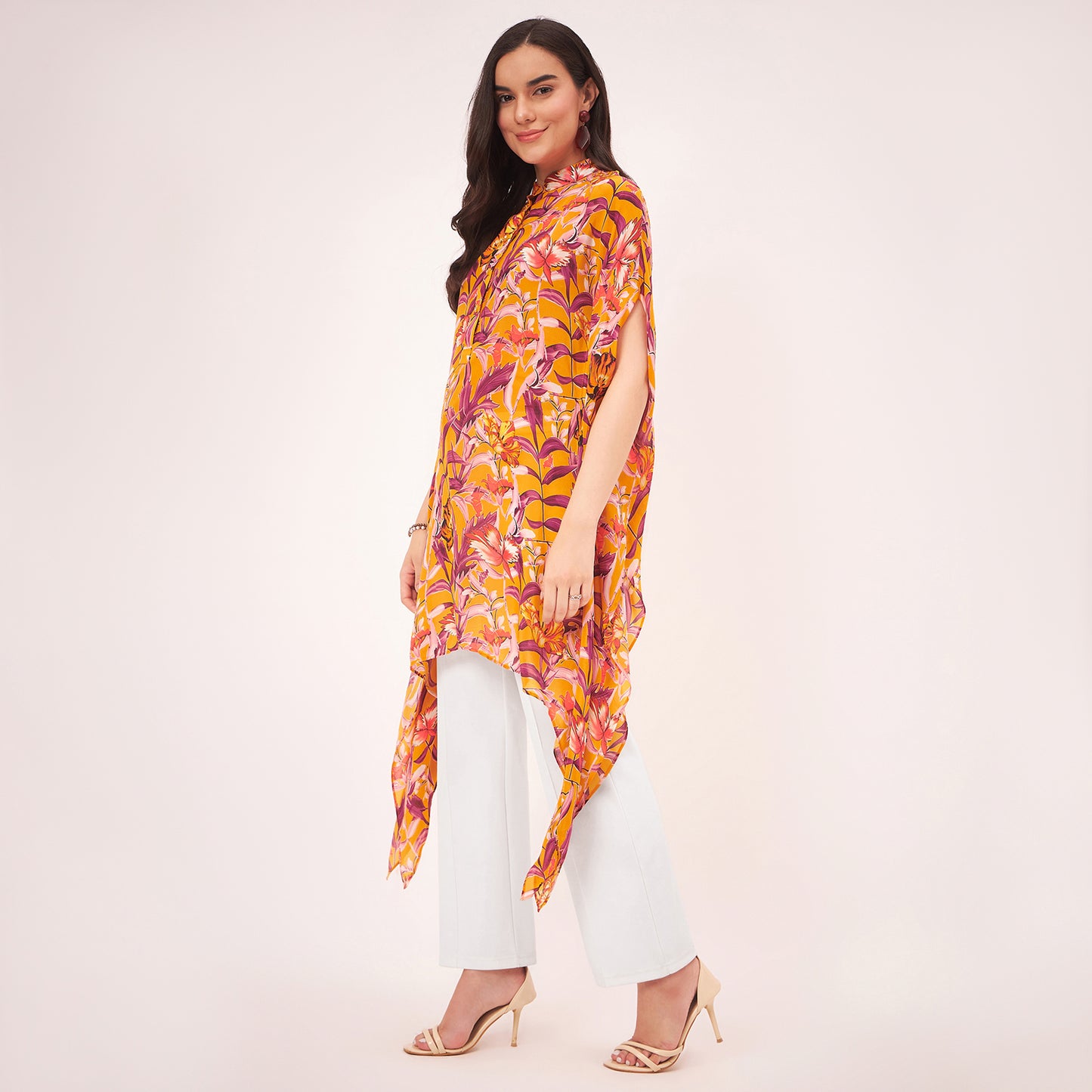 Yellow Tropical Print Tunic