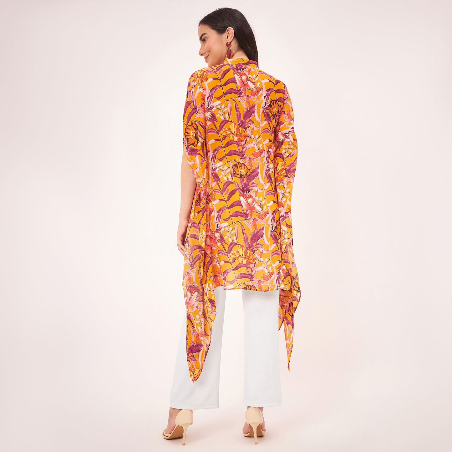Yellow Tropical Print Tunic
