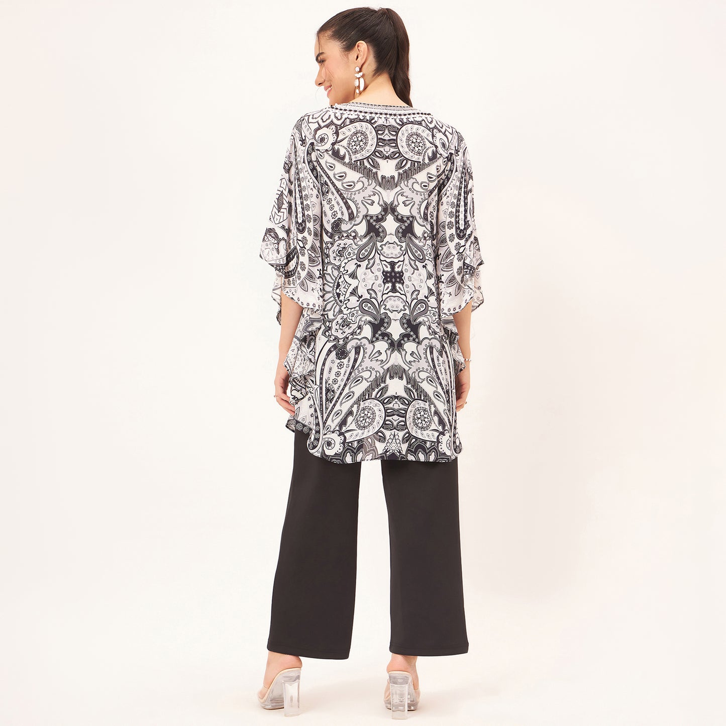 Black and White Paisley Tunic