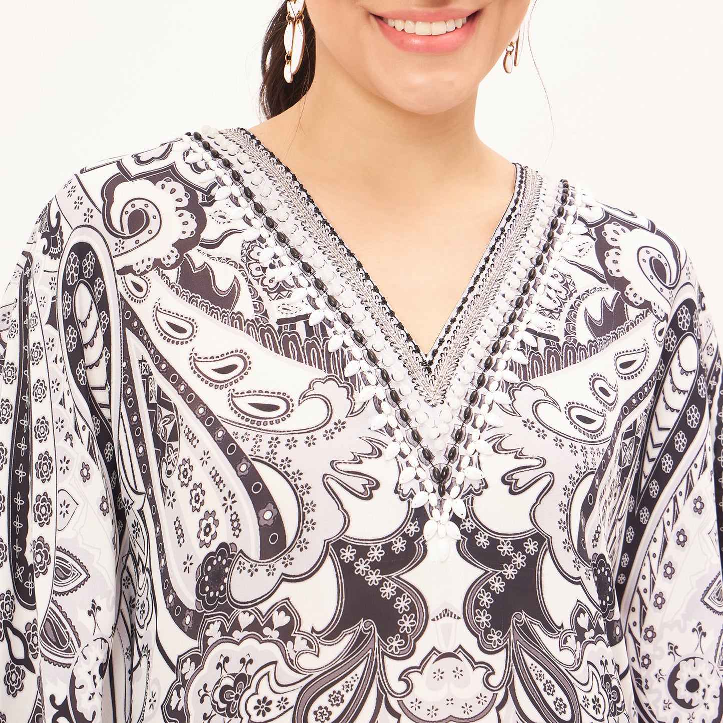 Black and White Paisley Tunic