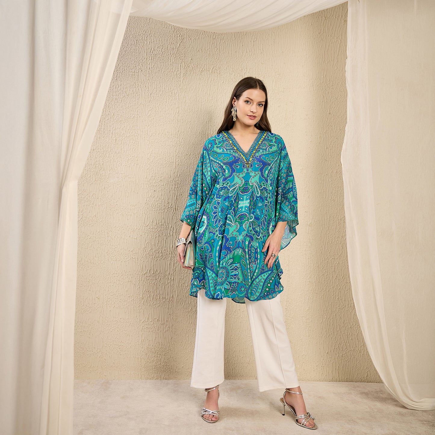 Blue and Green Paisley Tunic