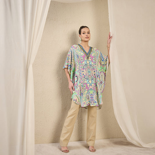 Green and Yellow Paisley Tunic