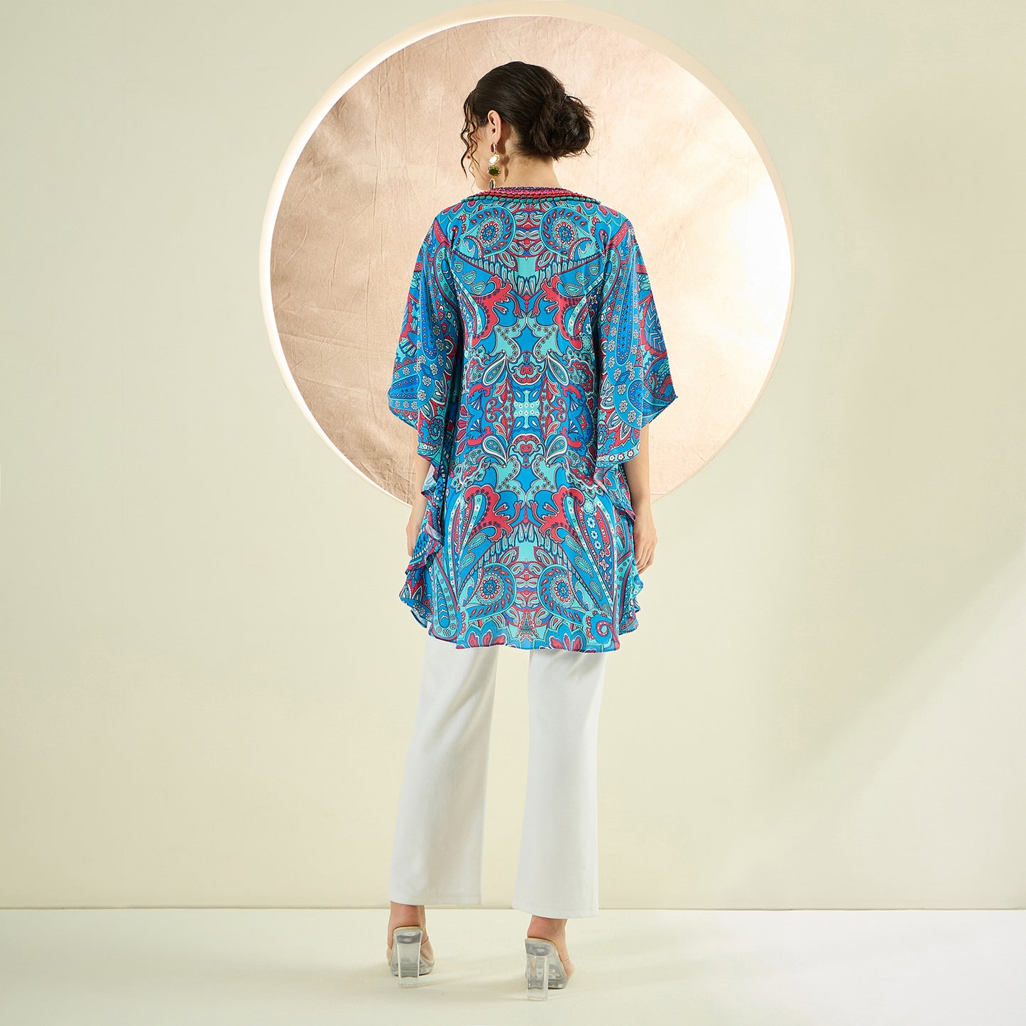 Hot Pink and Blue Paisley Tunic
