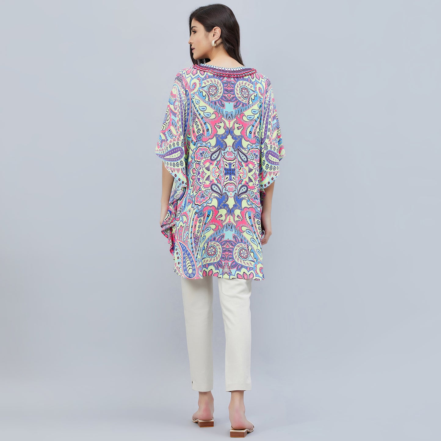 Mauve and Blue Paisley Tunic