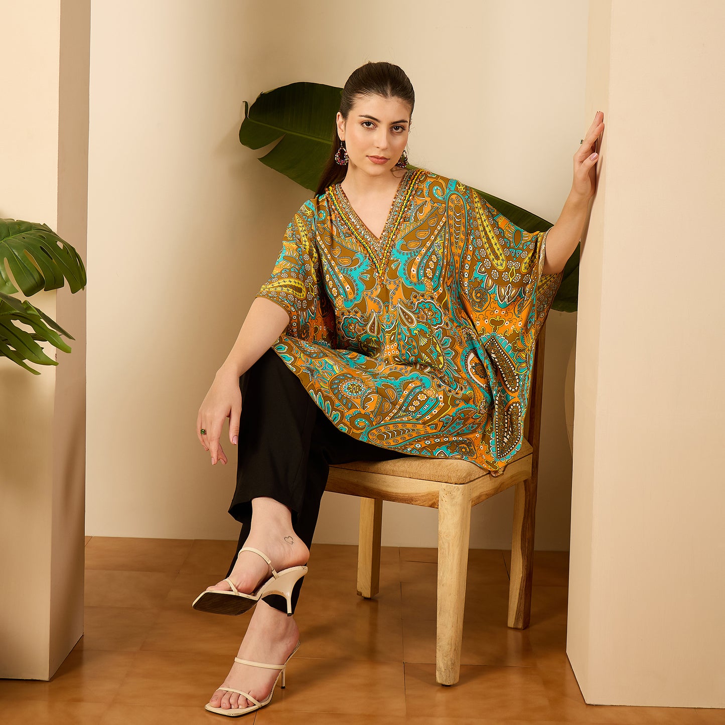 Orange Paisley Tunic