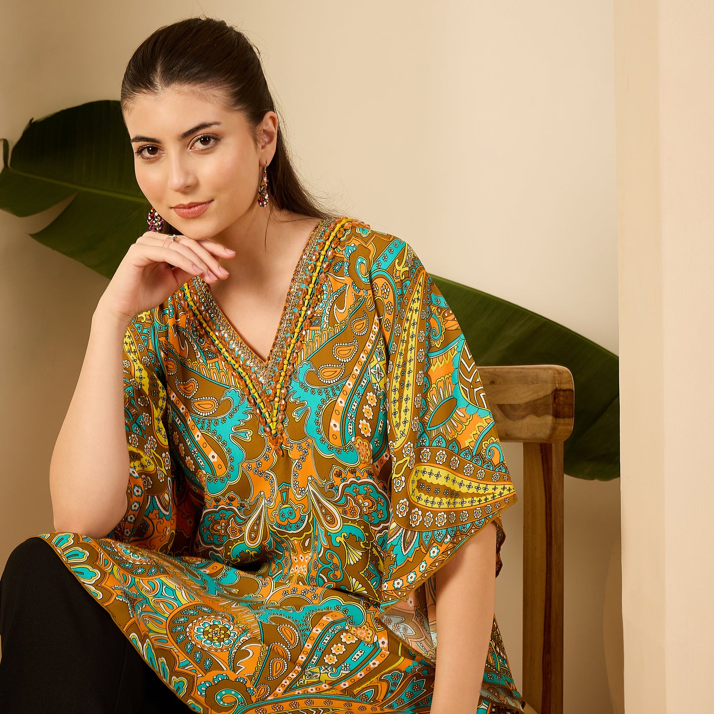 Orange Paisley Tunic