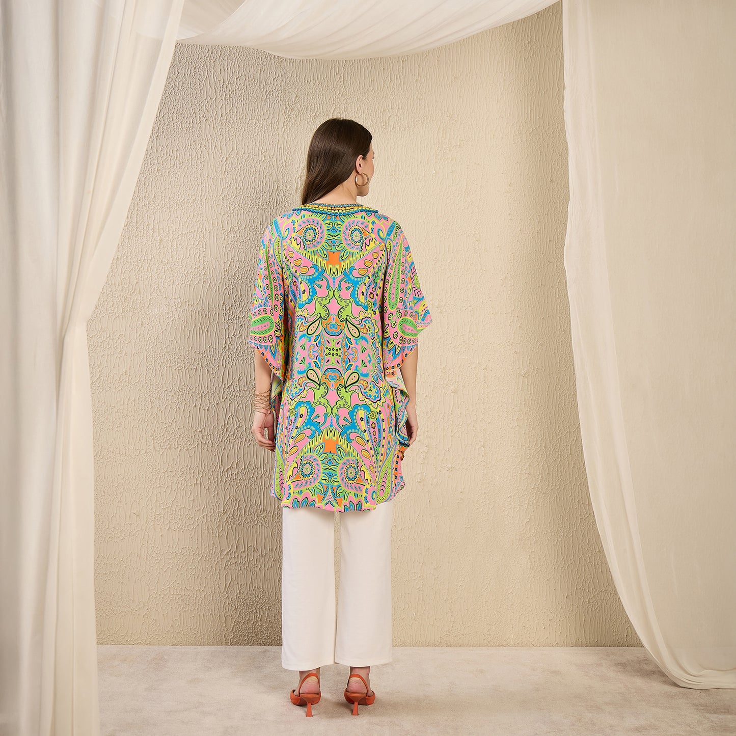 Pink and Blue Paisley Tunic