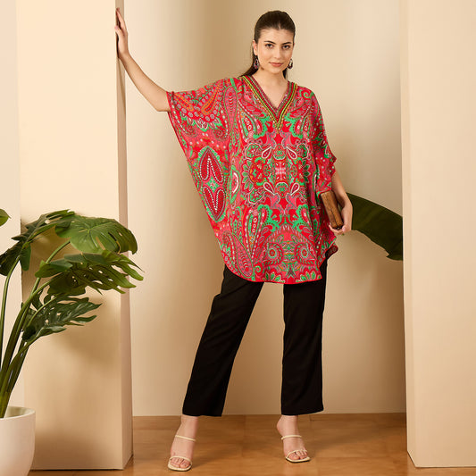 Red and Green Paisley Tunic