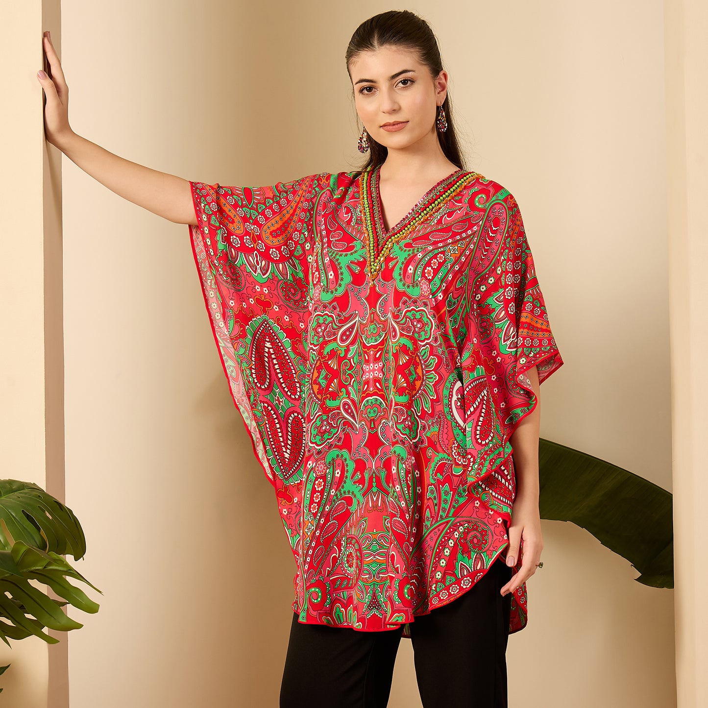 Red and Green Paisley Tunic