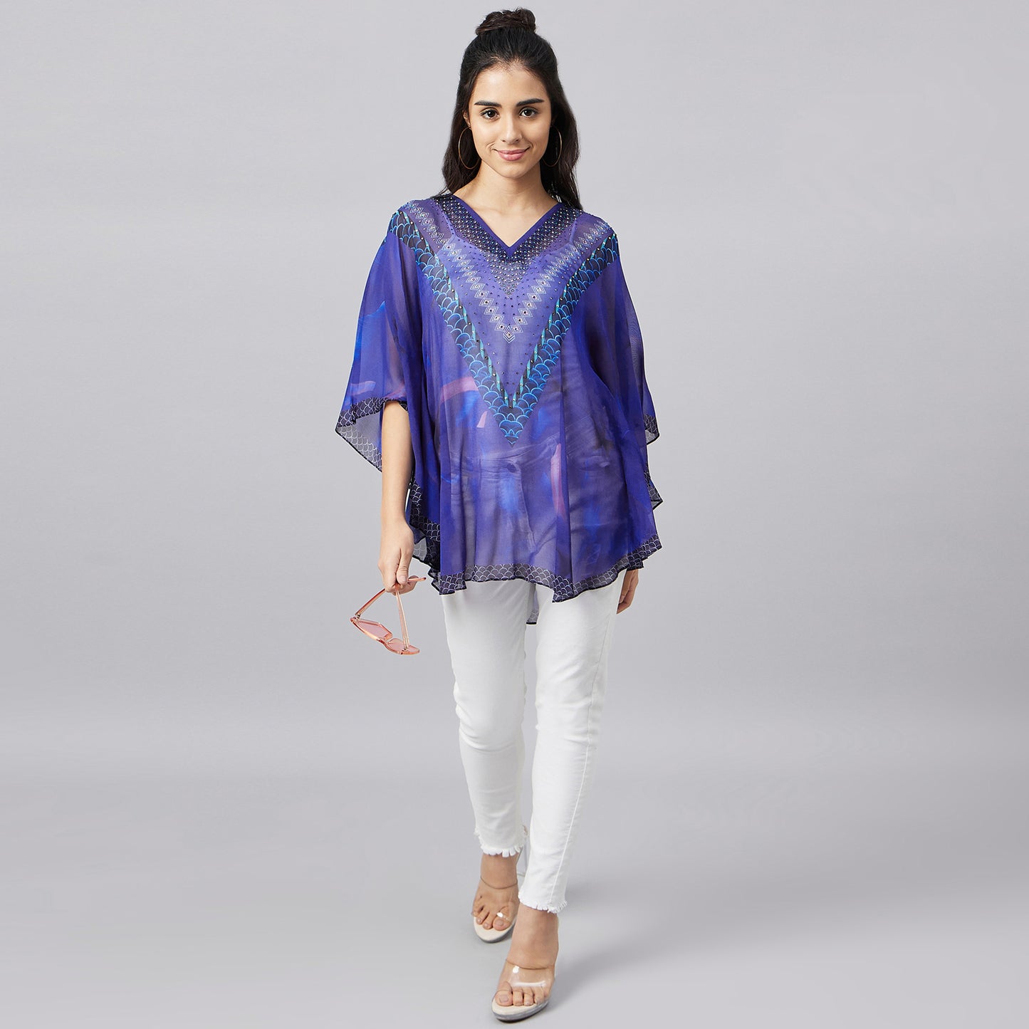 Blue Floral Tunic