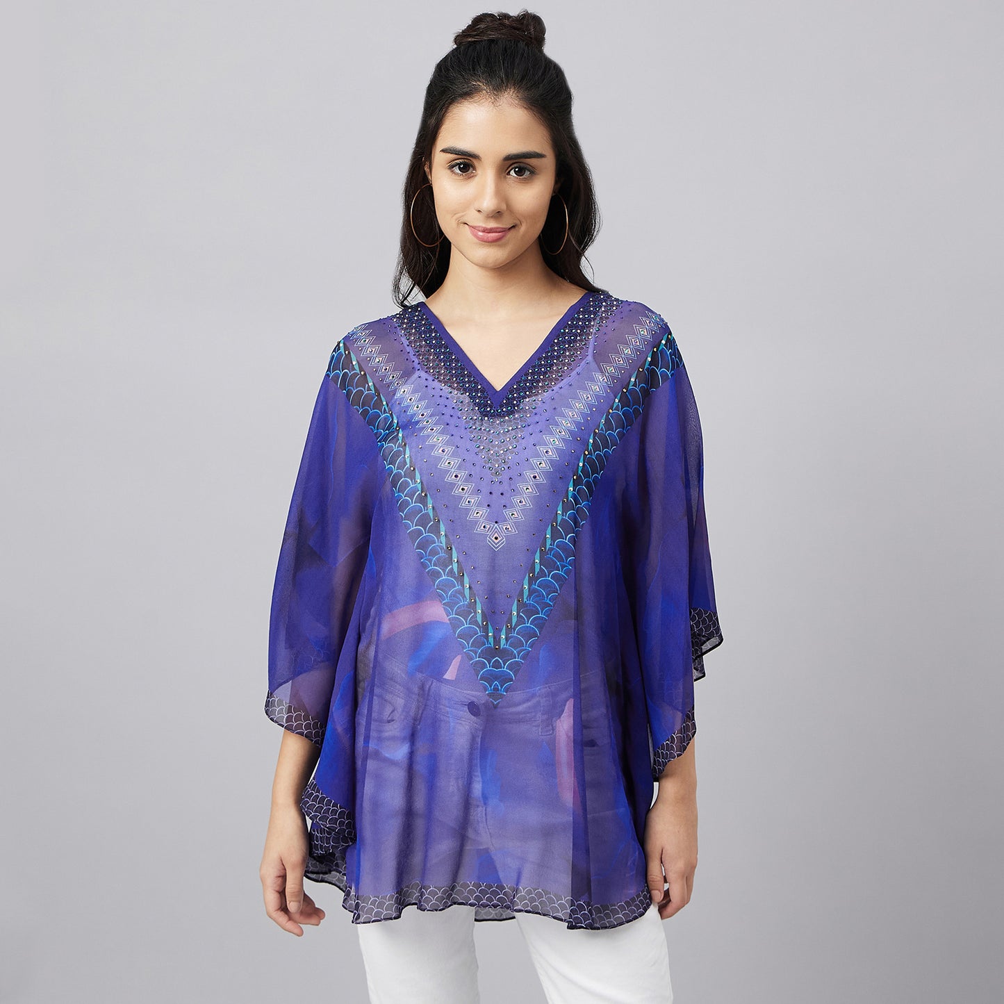 Blue Floral Tunic
