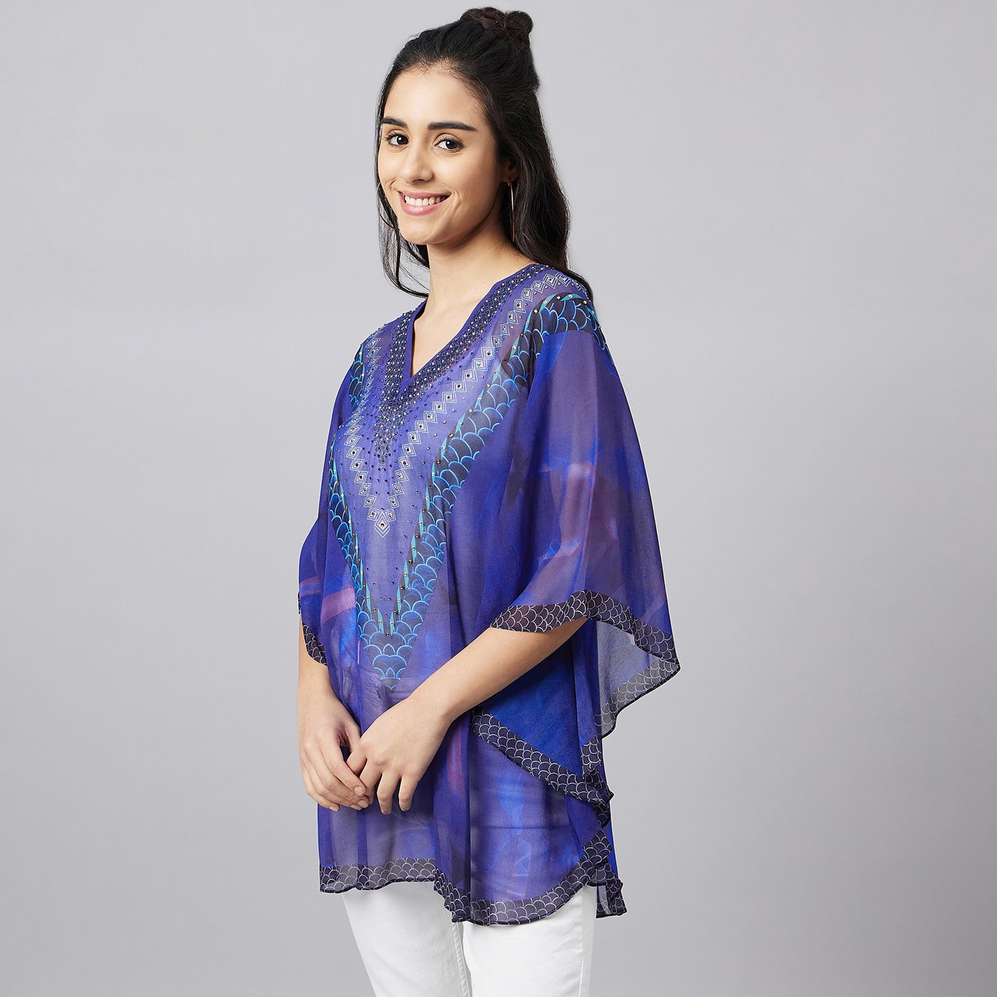 Blue Floral Tunic