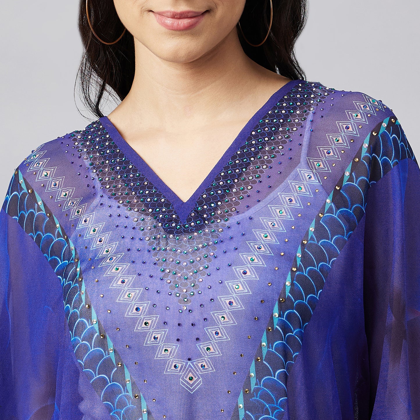 Blue Floral Tunic