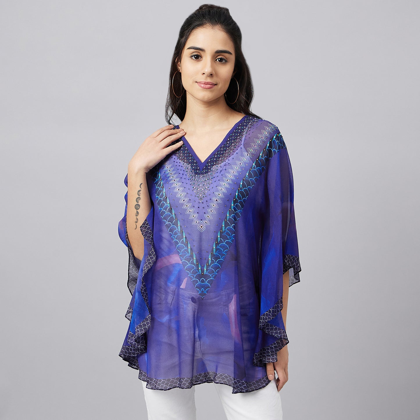 Blue Floral Tunic