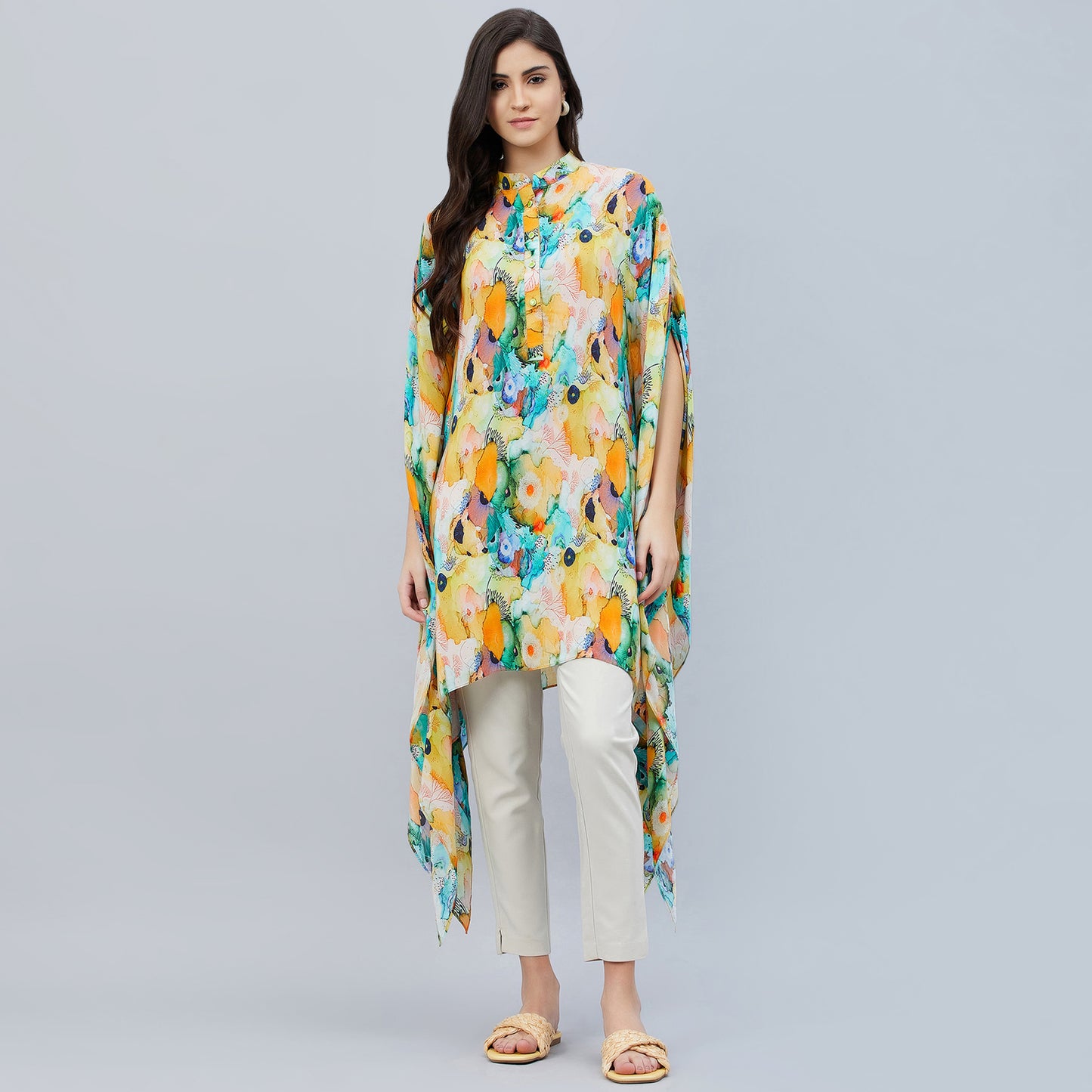 Multicoloured Marine Print Tunic