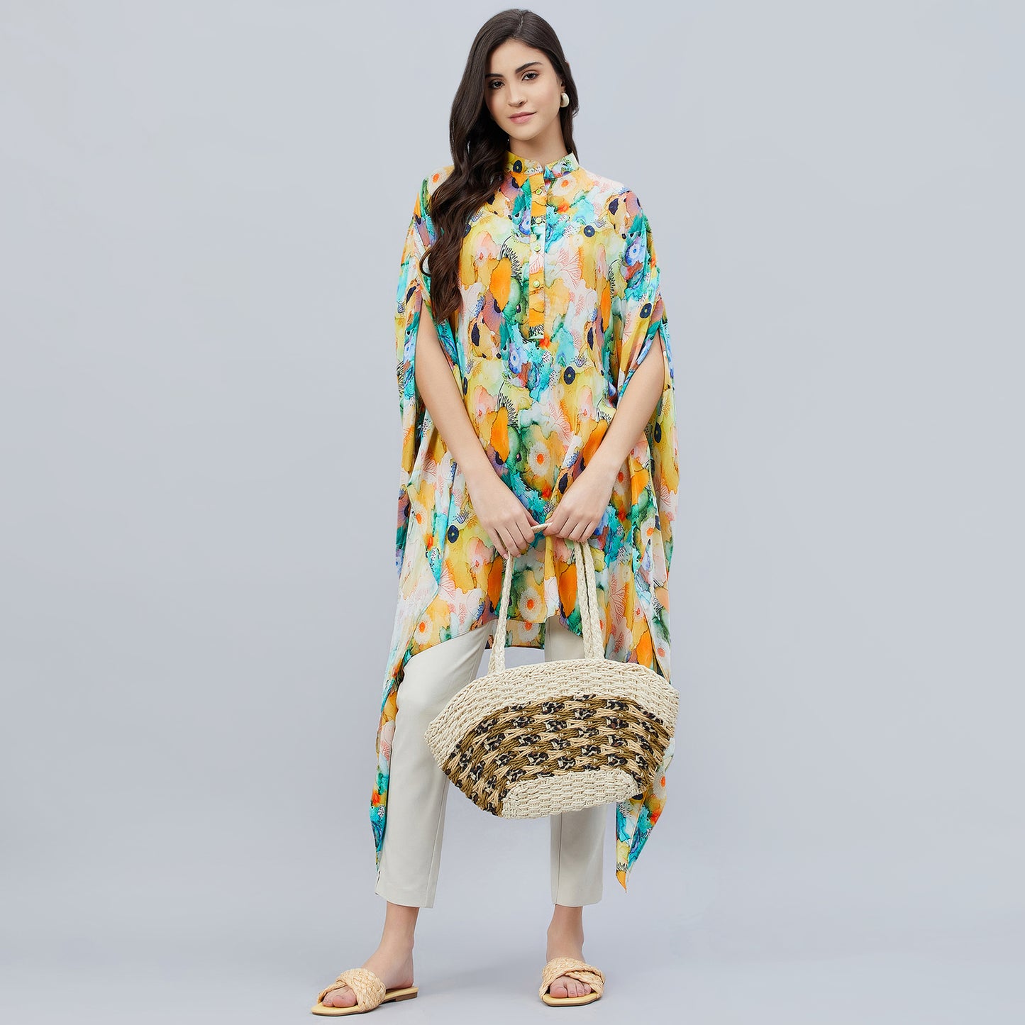 Multicoloured Marine Print Tunic