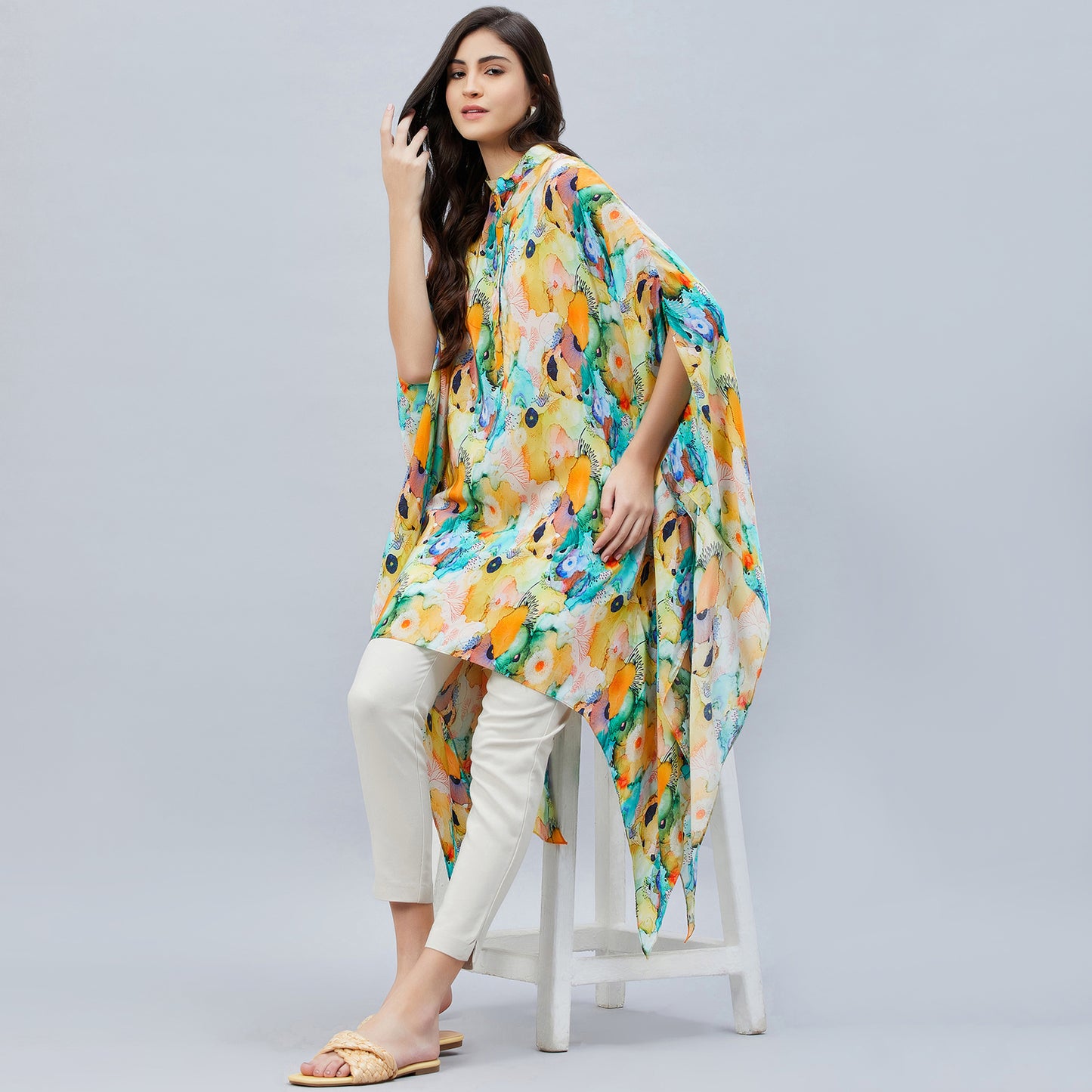 Multicoloured Marine Print Tunic