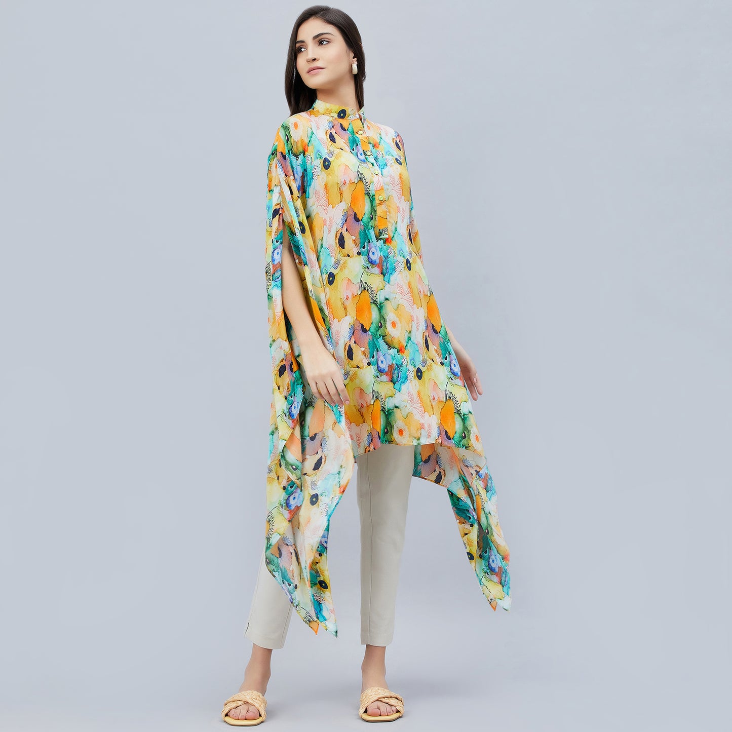 Multicoloured Marine Print Tunic