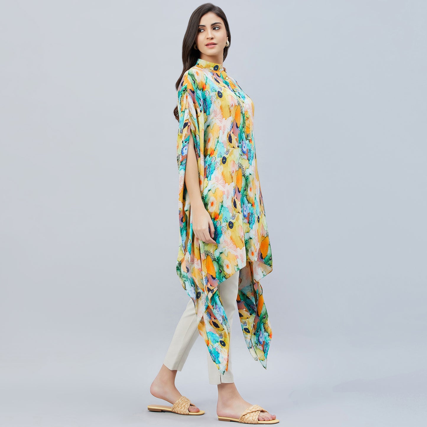 Multicoloured Marine Print Tunic