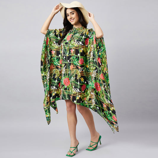 Black and Green Jungle Print Tunic