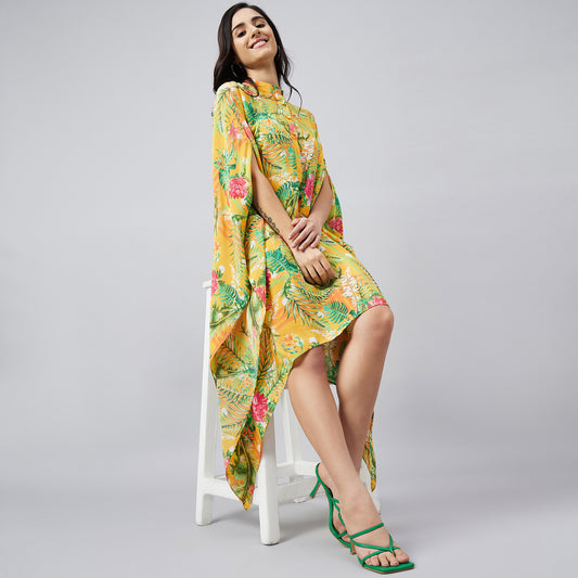 Yellow and Green Jungle Print Tunic