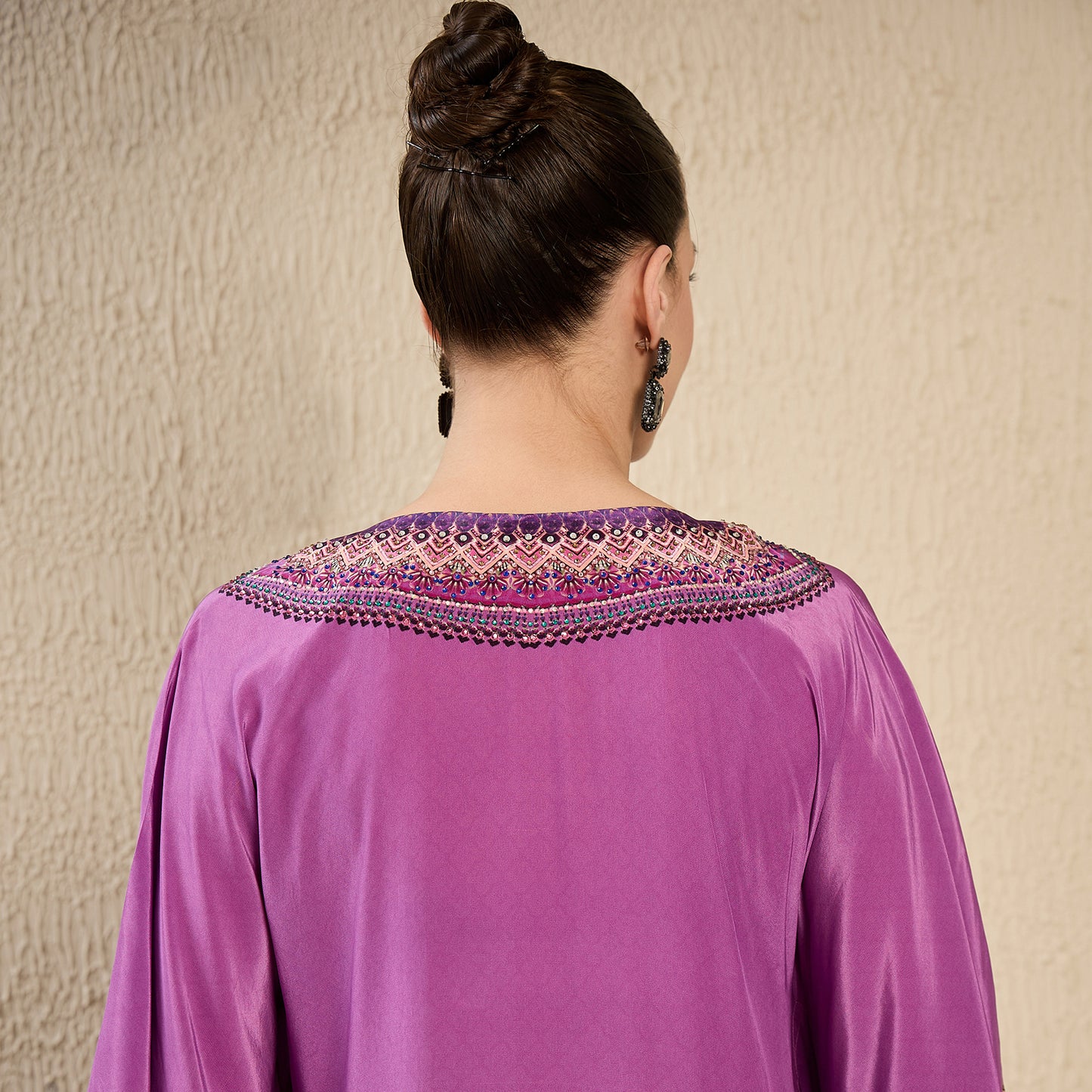 Lilac Apple Cut Embellished Tunic