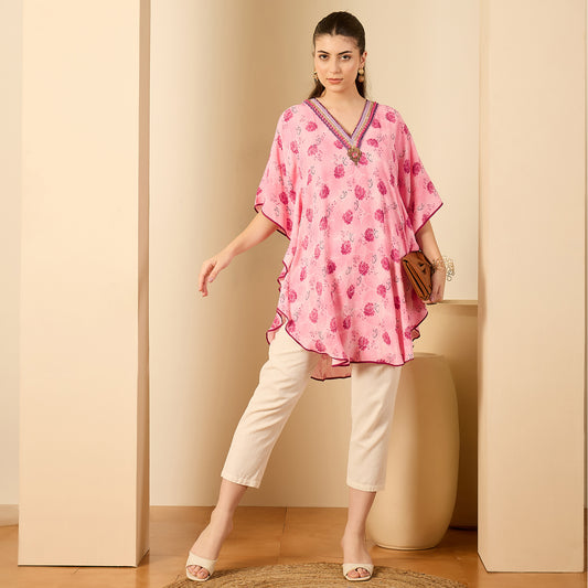 Beetroot Purple Hand Embroidered Tunic