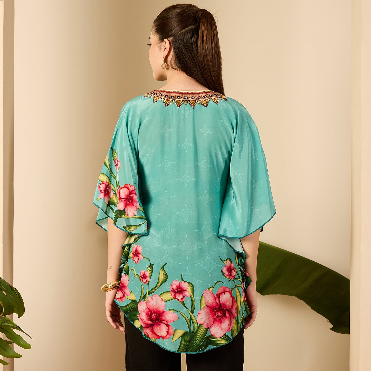 Sky Blue Floral Printed Tunic