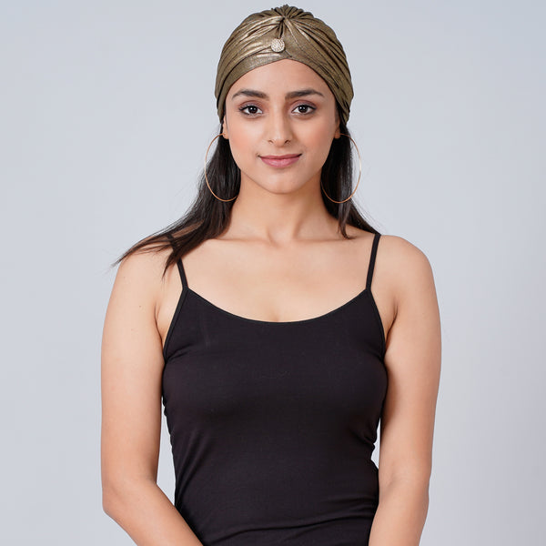 Bronze Headwear for Women – Polyester Lycra | First Resort by Ramola Bachchan