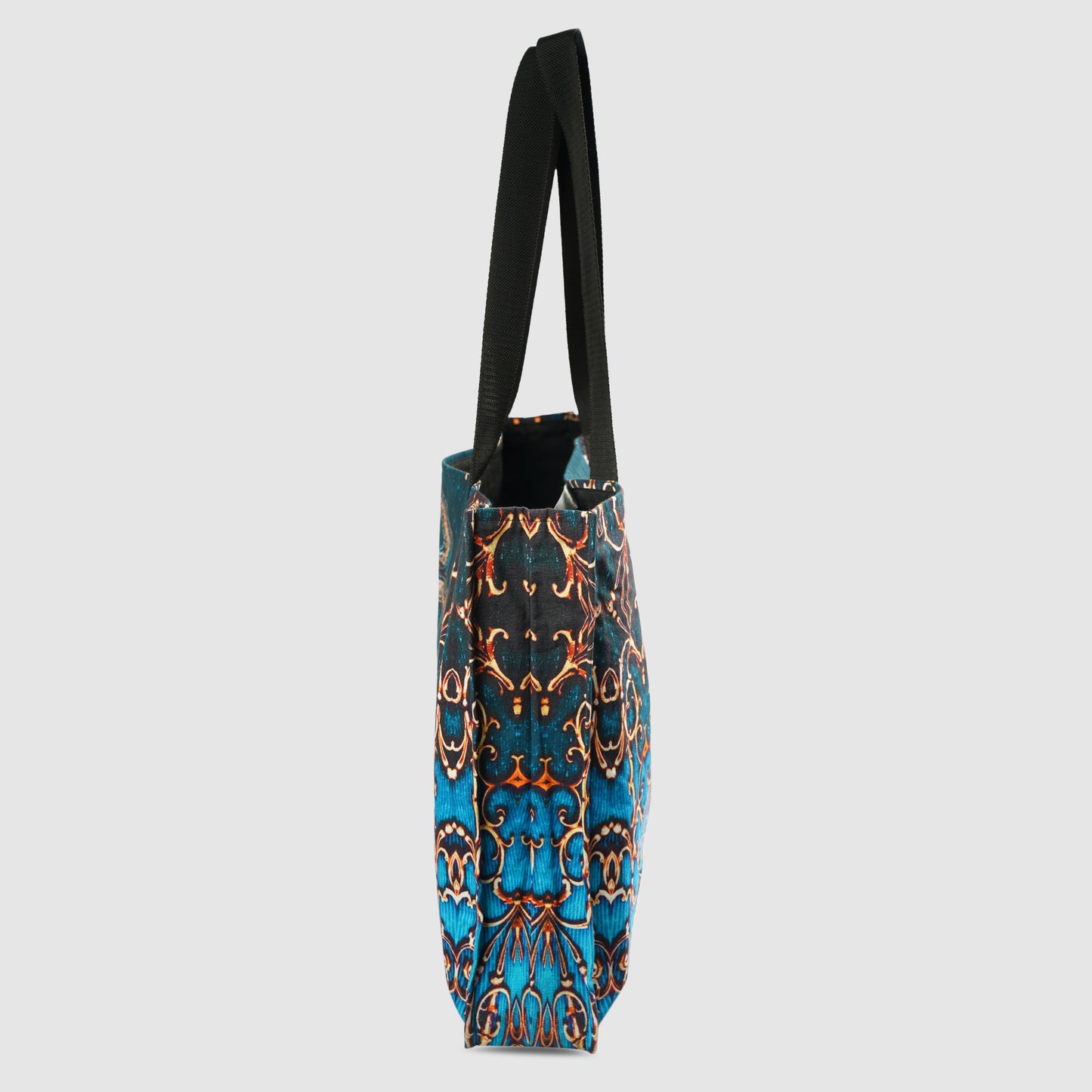 Black and Blue Tribal Print Tote Bag