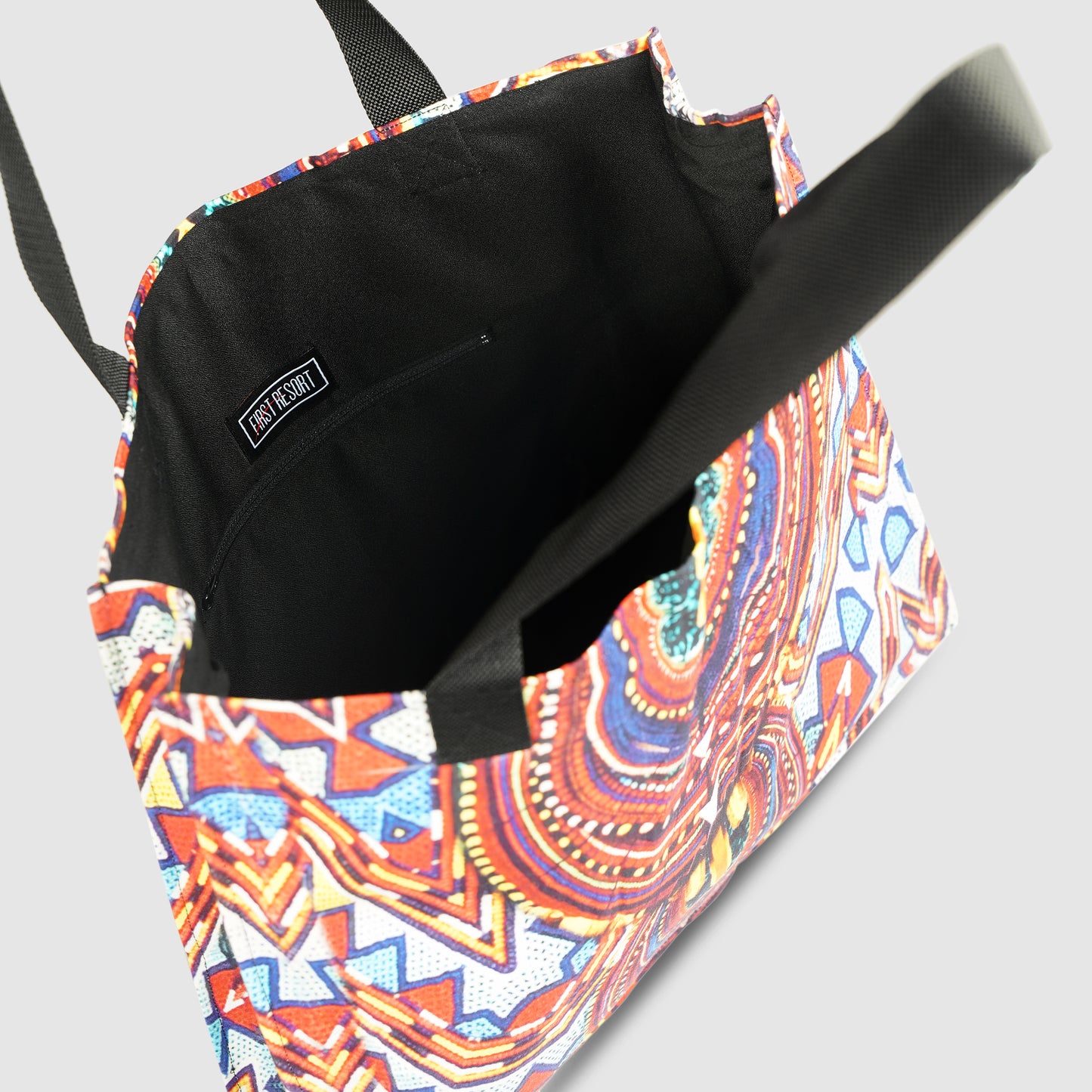 Blue and Red Tribal Print Tote Bag