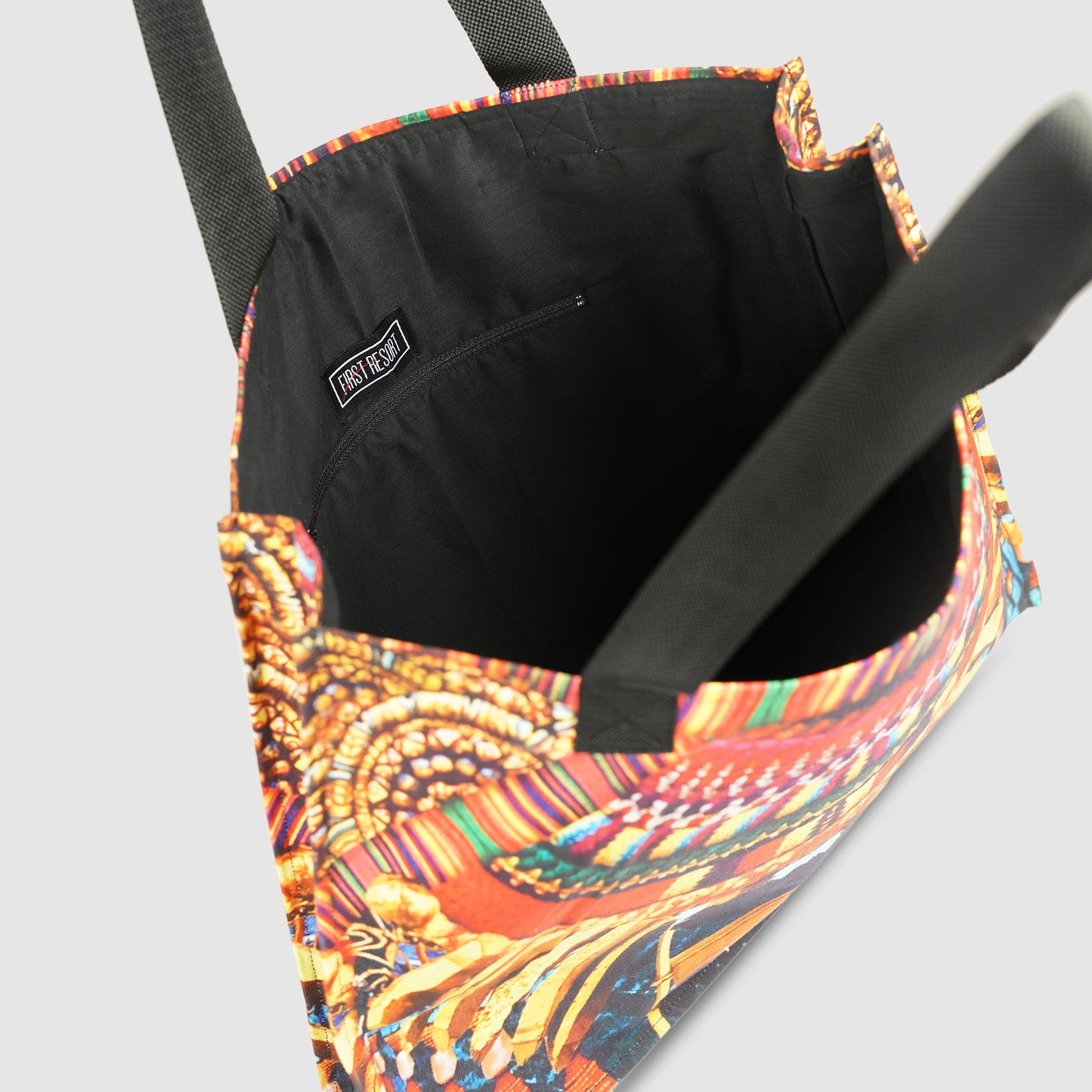 Yellow and Red Tribal Print Tote Bag
