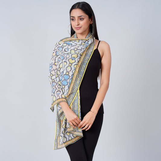 Yellow Geometric Stole