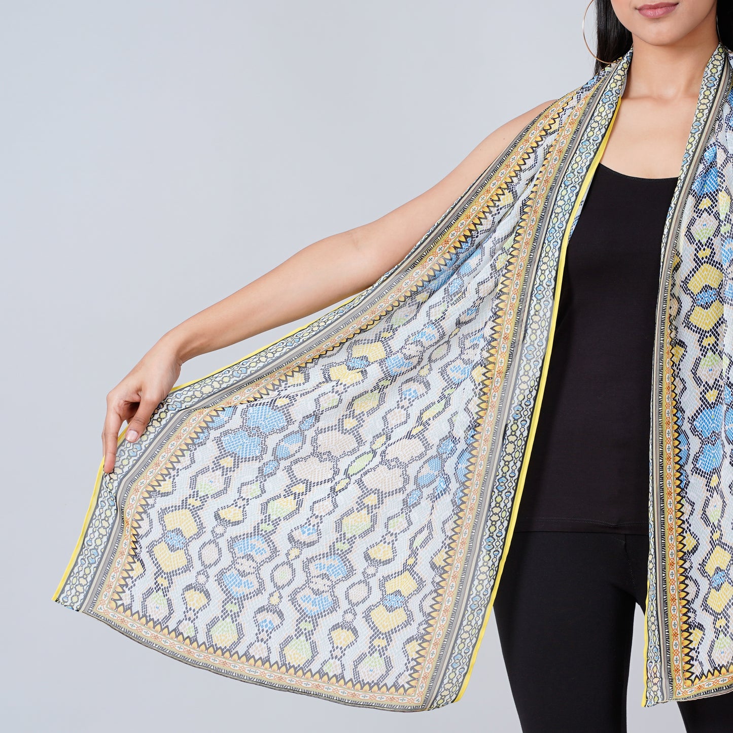 Yellow Geometric Stole
