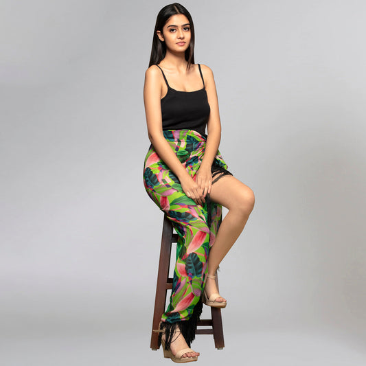 Pink and Green Long Sarong