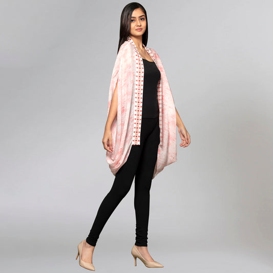 Peach Animal Print Cape