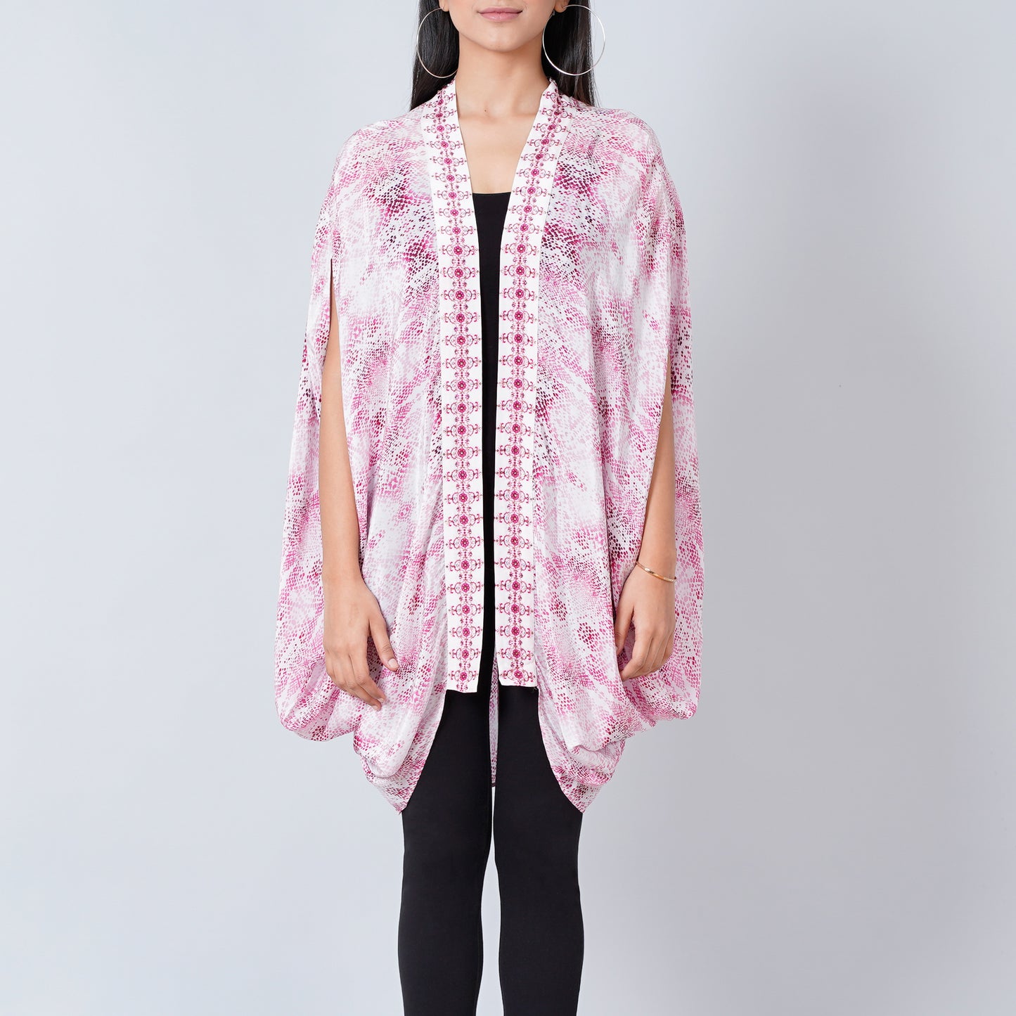 Pink Animal Print Cape