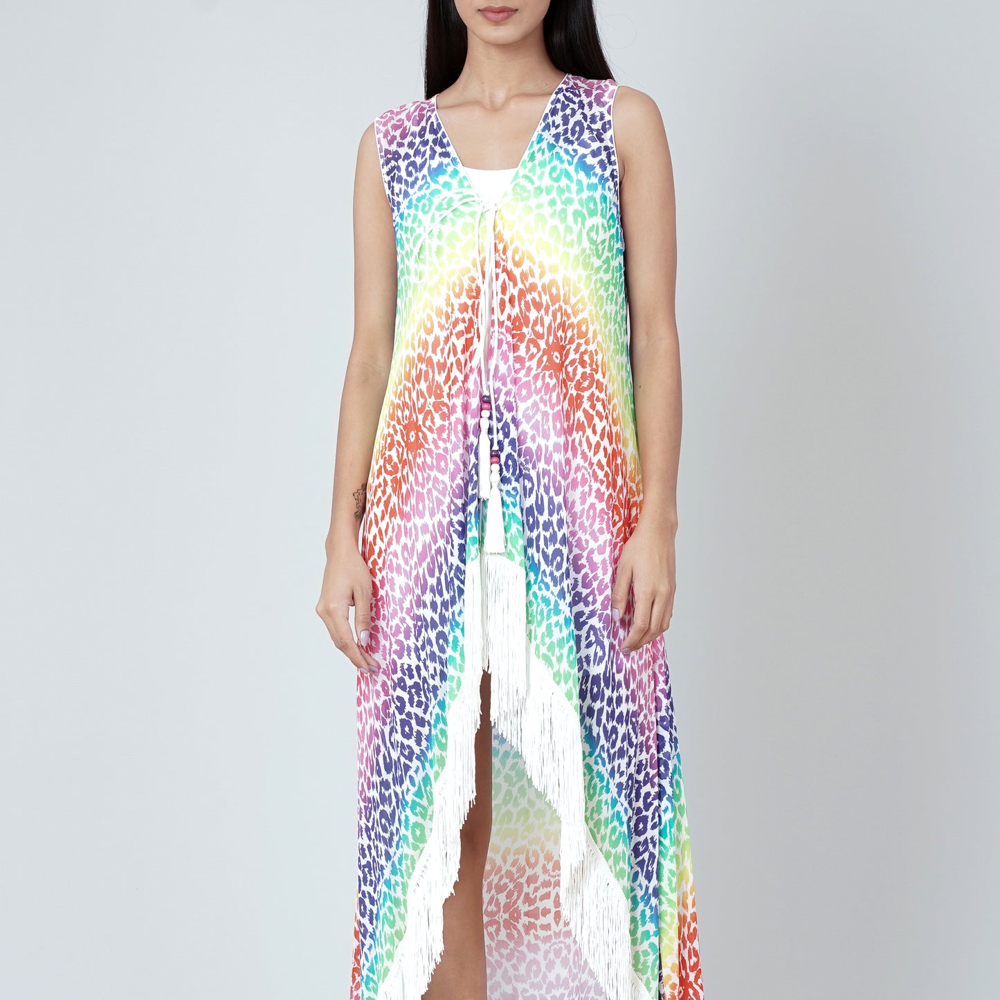 Multicolour Animal Print Cover-Up