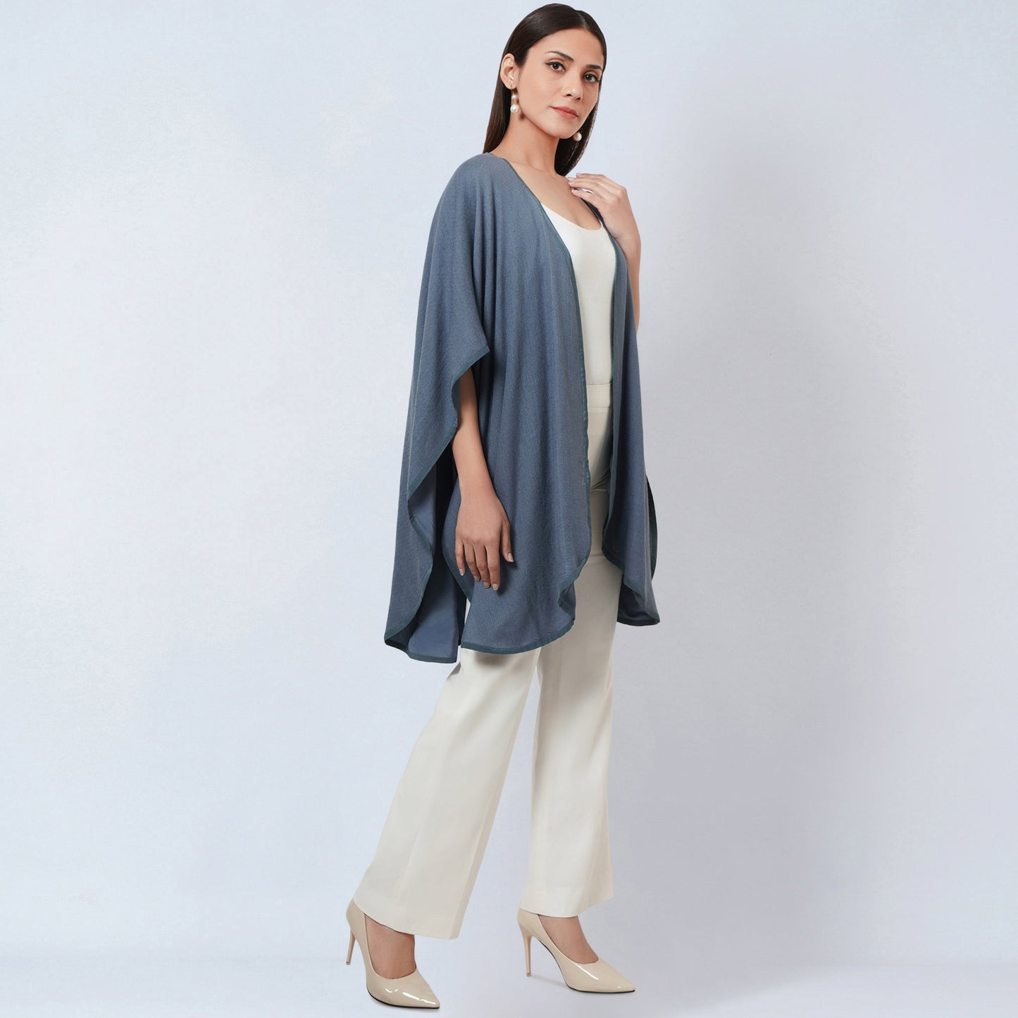 Grey Cashmere Cape