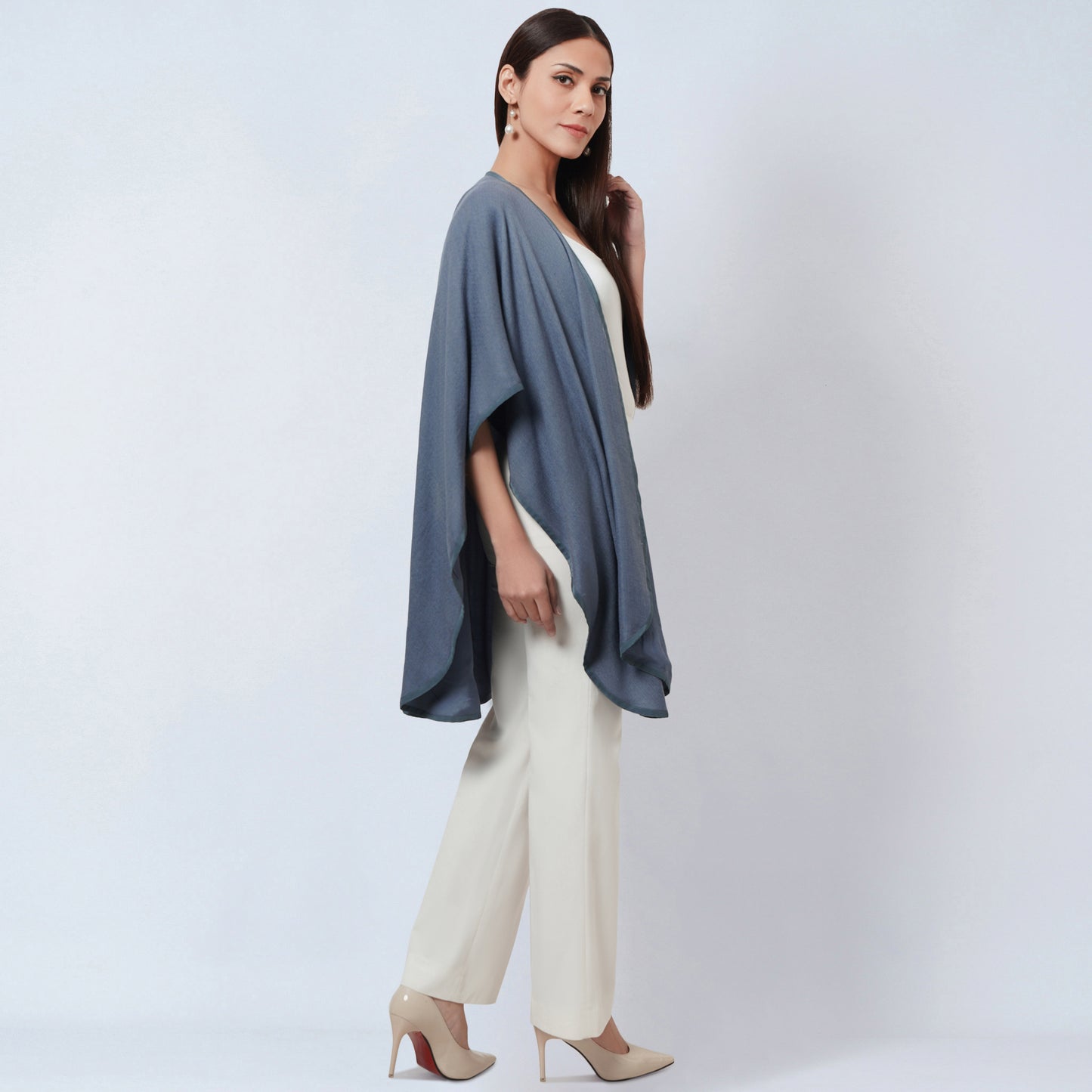 Grey Cashmere Cape
