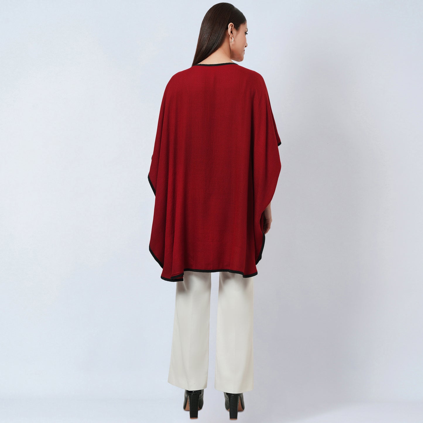 Maroon Cashmere Cape