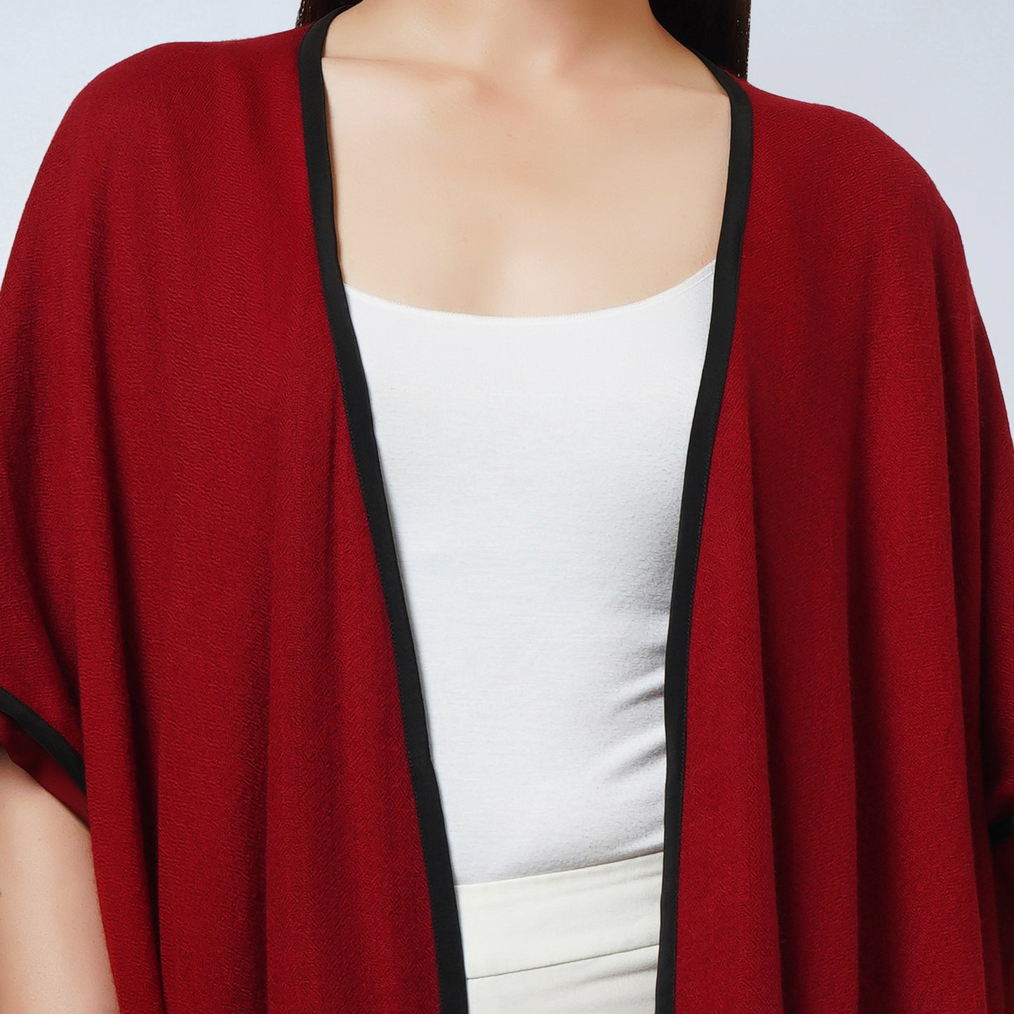 Maroon Cashmere Cape