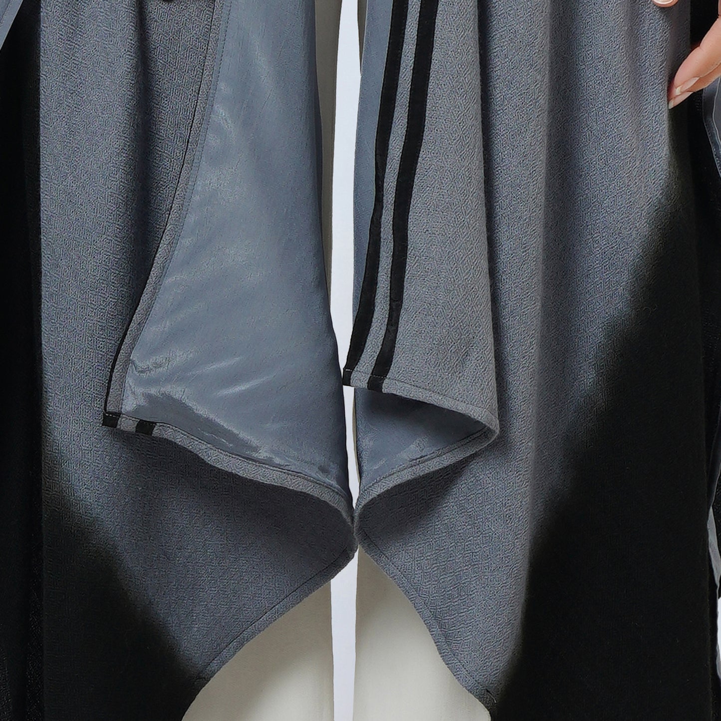 Grey and Black Ombre Cashmere Cape