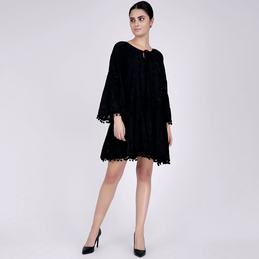 Black Eyelet Dress