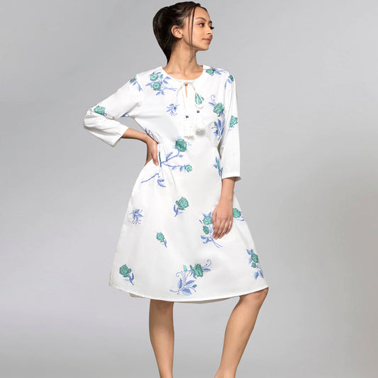 Green Cross Stitch Dress