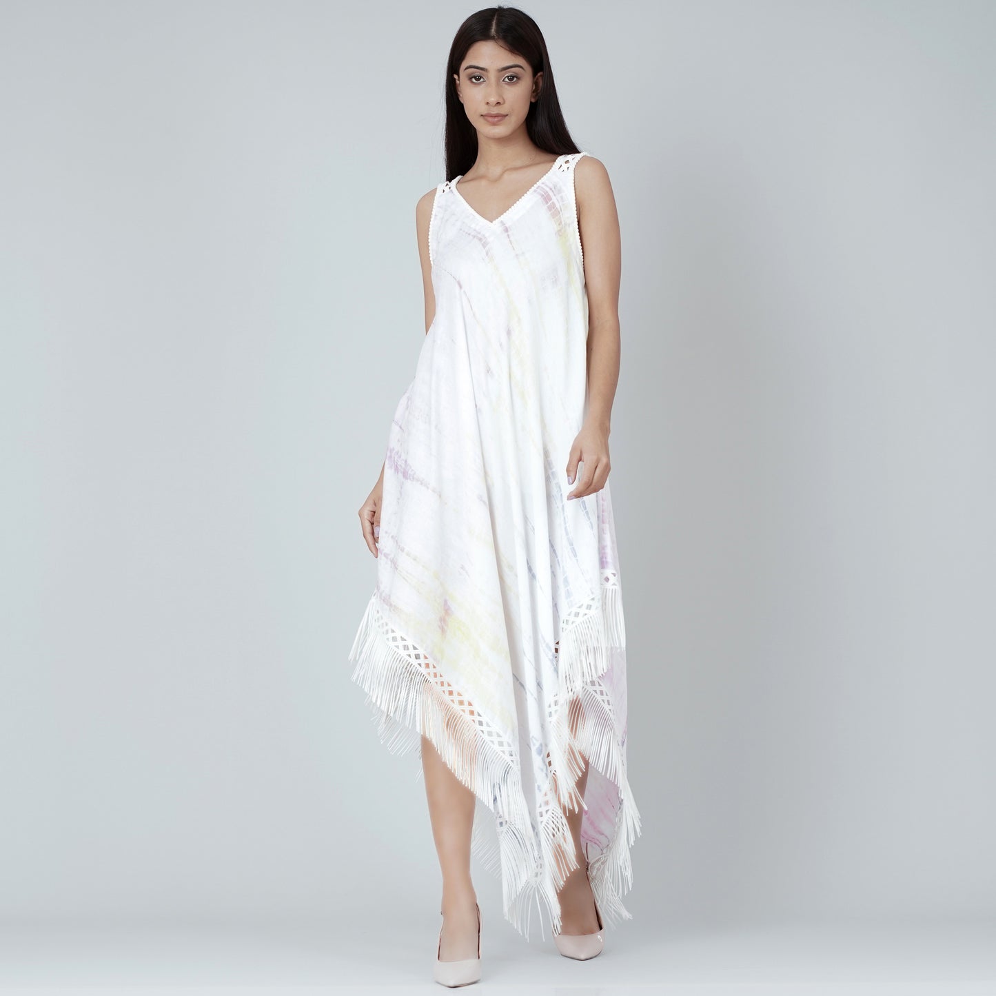 Multicoloured Tie-Dye Handkerchief Dress